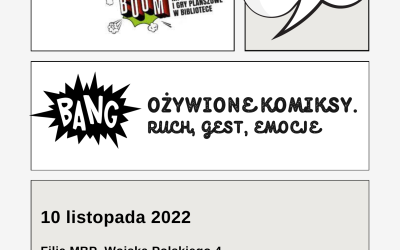 BOOM na komiksy! Baw się z nami emocjami! Warsztaty dla dzieci.